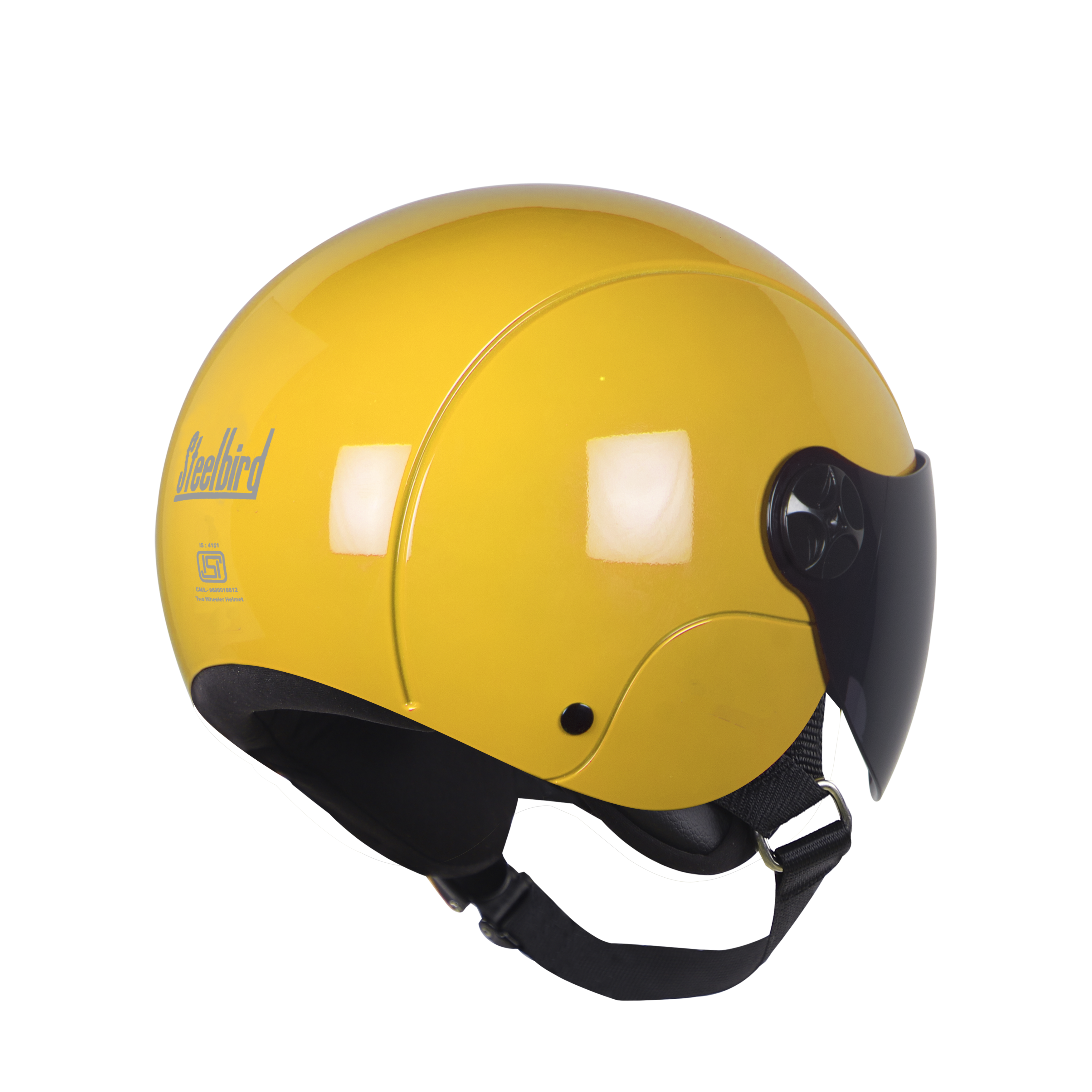 SBH-16 REX GLOSSY YELLOW (FITTED WITH CLEAR VISOR AND SMOKE VISOR ONLY FOR ILLUSTRATION PURPOSE)